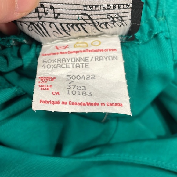 Vintage All That Jazz Green Wideleg Jumpsuit with Gold Buttons - Picture 12 of 12